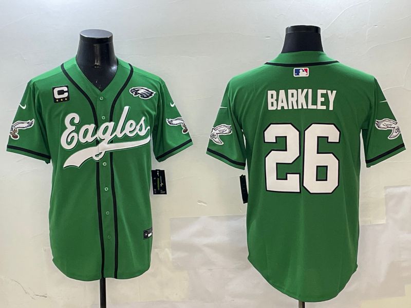 Men Philadelphia Eagles #26 Barkley Green three generations Jointly Name 2025 Nike Limited NFL Jersey style 21->philadelphia eagles->NFL Jersey